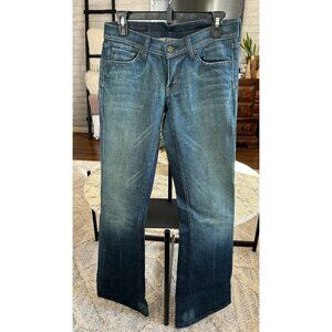 Citizens of Humanity COH Ingrid Dark Wash Low Waist Flare Denim Jeans Womens 27